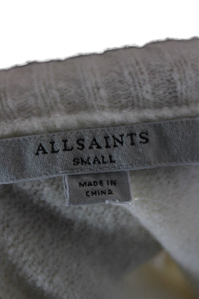 Allsaints Womens Pullover Sweater Ivory Long Sleeve Wool Blend Size S