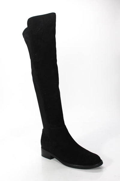 Blondo Black Suede Nylon Over The Knee Boots Size 10