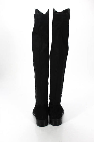 Blondo Black Suede Nylon Over The Knee Boots Size 10
