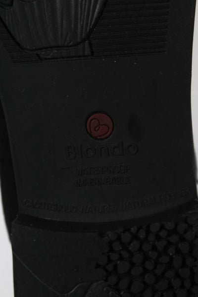 Blondo Black Suede Nylon Over The Knee Boots Size 10