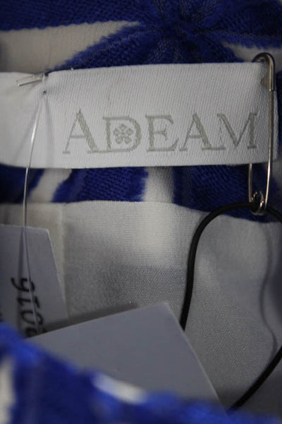 Adeam Yves Klein Blue White Geo High Low A Line Skirt Size 6 New $1285 LL19LL