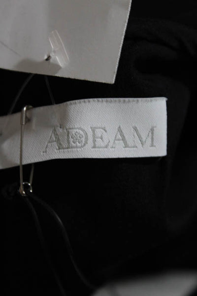 Adeam Black Boat Neck Side Slit Scroll Maxi Dress Size 4 New $1150 LL19LL