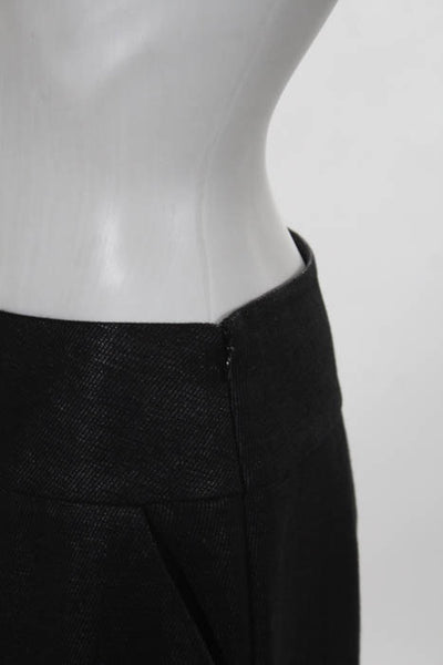 Adeam Black High Waist Side Zip Wide Leg Culotte Pants Size 8 New $1250 LL19LL