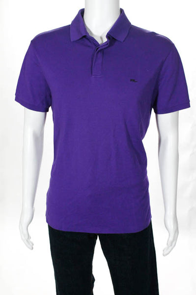 Ralph Lauren Black Label Mens Purple Cotton Polo Shirt Size Large