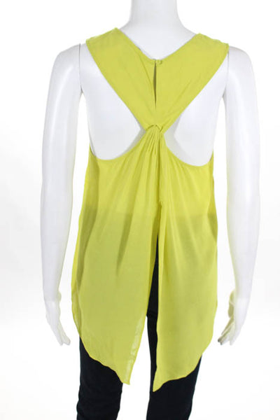 BCBG Max Azria Lime Green Open Back Tank Top Size Extra Extra Small