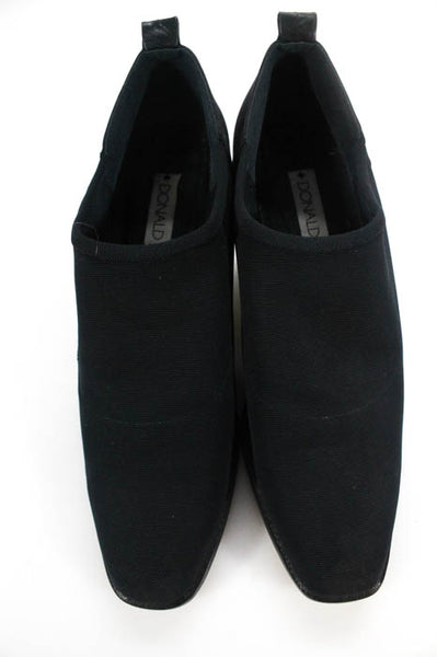 Donald J Pliner Black Mesh Round Toe Booties Size 9.5