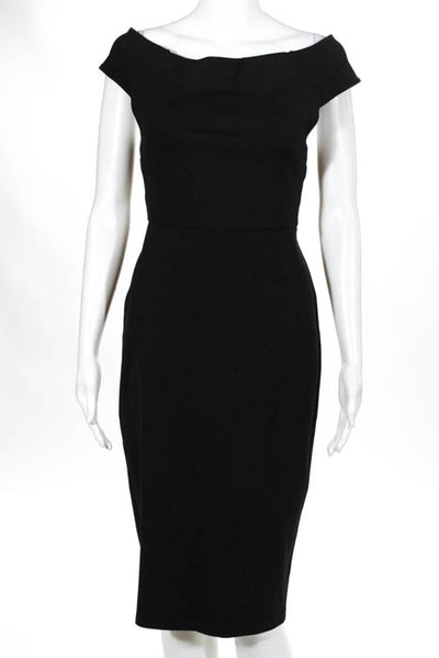 Talula Black Pull Over Sleeveless Round Neck Mid Calf Shift Dress Size Small