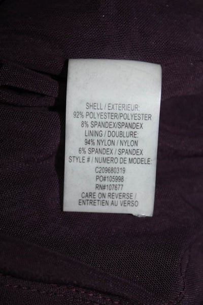 Alice + Olivia Purple Metallic Ruched Bodycon Dress Size Extra Small
