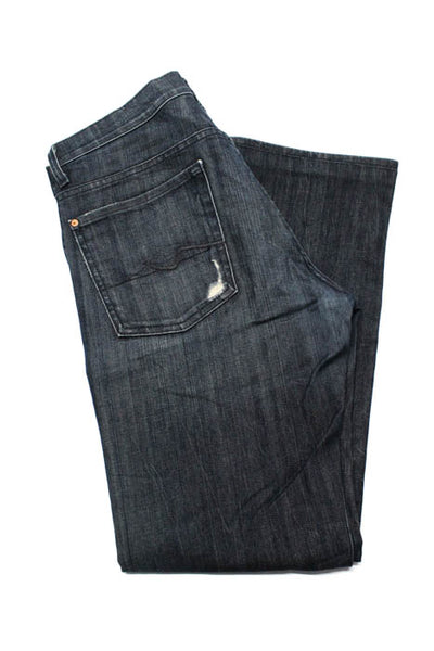 7 For All Mankind Mens Blue Cotton Dark Wash Austyn Jeans Size 32