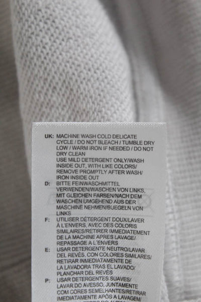 adidas by Stella McCartney White Gray Cotton Floral Scoop Neck Blouse Size XS