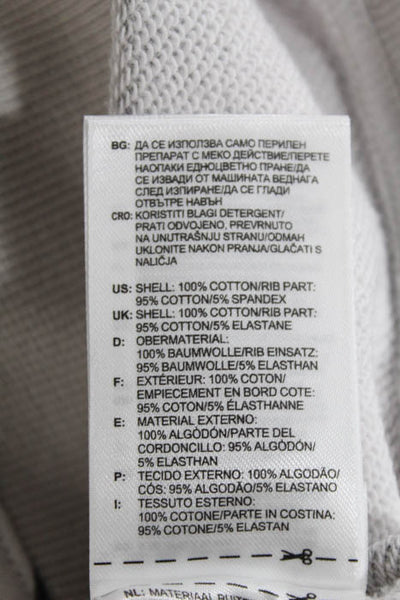 adidas by Stella McCartney White Gray Cotton Floral Scoop Neck Blouse Size XS