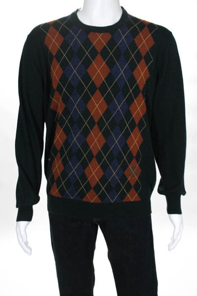 Gianfranco Ferre  Golf Hunter Green Wool Crew Neck Sweater Size Extra Large