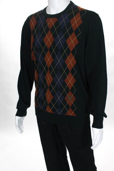 Gianfranco Ferre  Golf Hunter Green Wool Crew Neck Sweater Size Extra Large