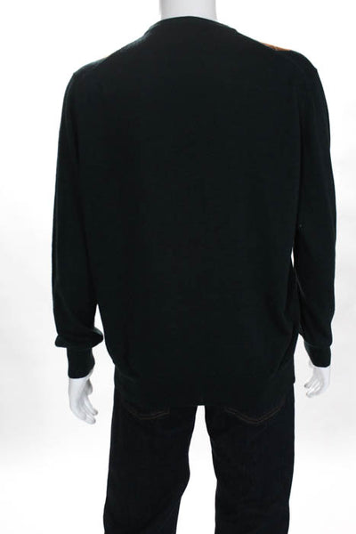 Gianfranco Ferre  Golf Hunter Green Wool Crew Neck Sweater Size Extra Large