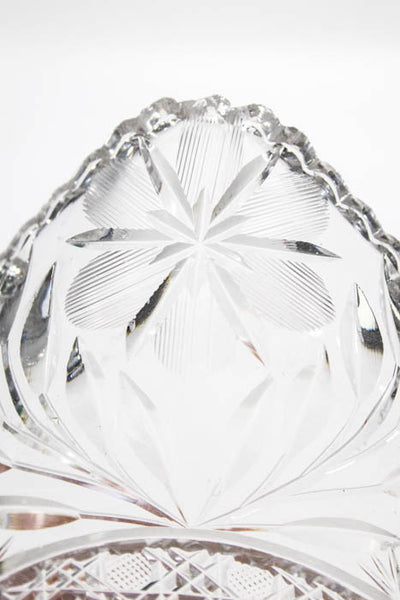 Lot 2 Designer Crystal Clear Sharp Accented Serving Salad or Dip Dishes