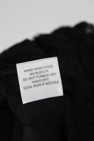 NBD Black Sweetheart Lace Trim Mini Sheath Dress Size Small