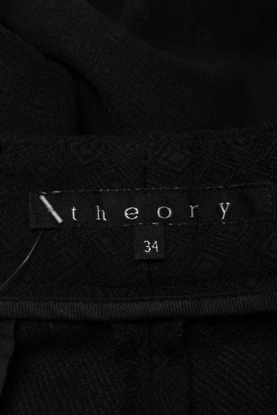 Theory Mens Black Embossed Straight Legged Tomas Pants Size 34 $250 NEW