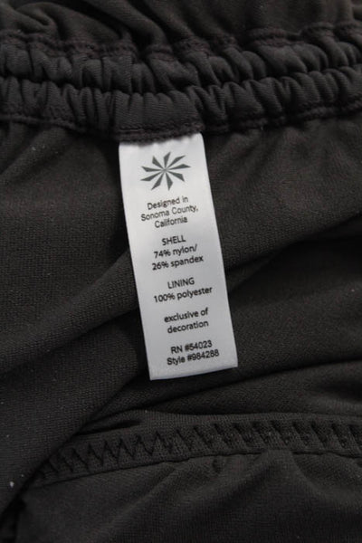 Athleta Gray Halter Neck Drawstring One Piece Swimsuit Size Extra Small NEW