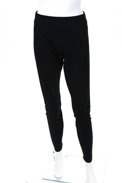 Helmut Lang Black Cotton Pull On Skinny Leggings Size Large