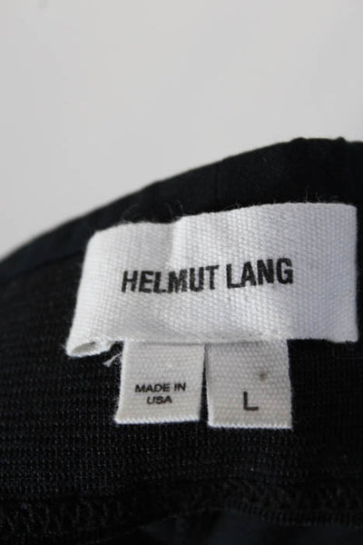 Helmut Lang Black Cotton Pull On Skinny Leggings Size Large