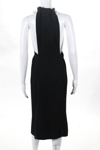 Finders Black Sleeveless Tie Neck Shift Dress Size Medium New LL19LL
