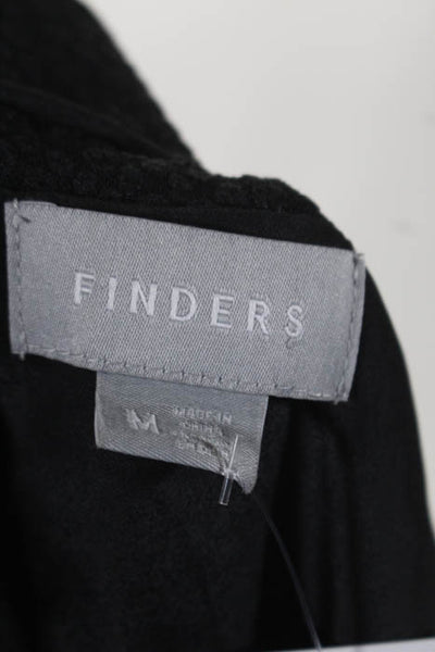 Finders Black Sleeveless Tie Neck Shift Dress Size Medium New LL19LL