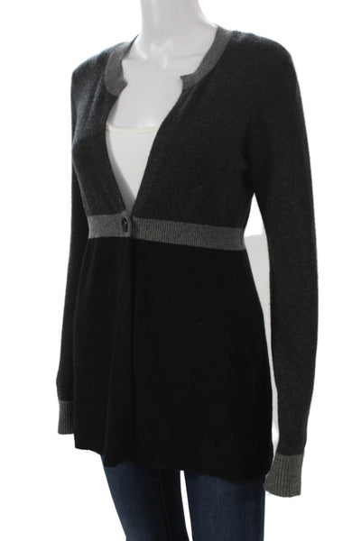 Vince Womens Cashmere V-Neck Cardigan Black Long Sleeve Size S