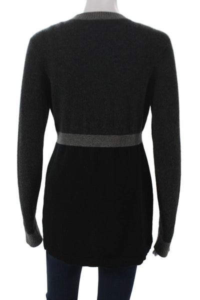 Vince Womens Cashmere V-Neck Cardigan Black Long Sleeve Size S