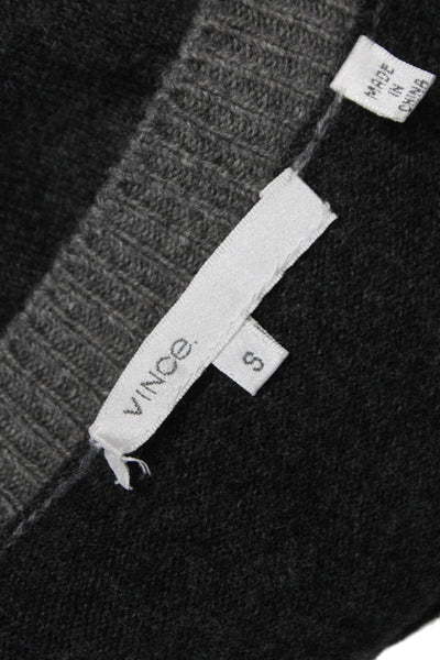 Vince Womens Cashmere V-Neck Cardigan Black Long Sleeve Size S