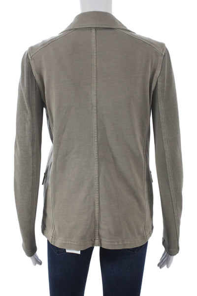 James Perse Womens Gray Cotton Military Jacket Size 1