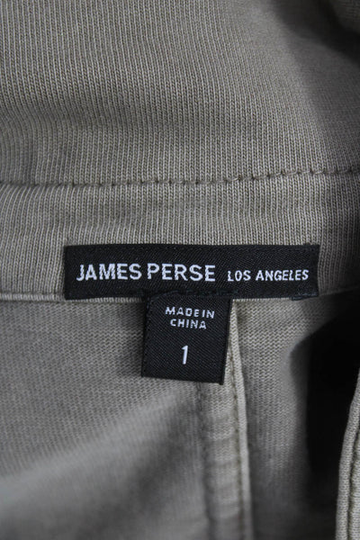 James Perse Womens Gray Cotton Military Jacket Size 1