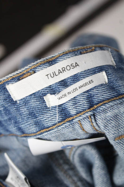 Tularosa Blue Cotton Button Down Denim Mini Skirt Size 24