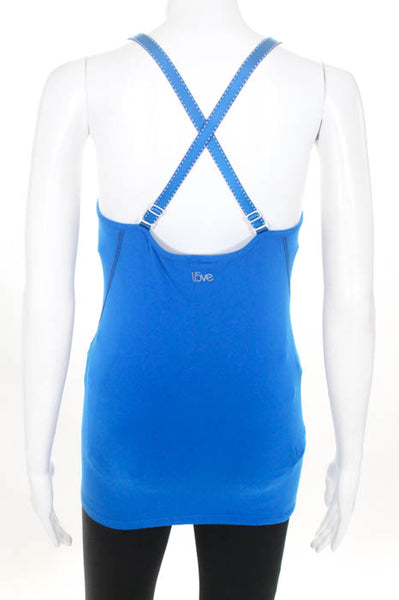 15Love Blue Stretch Knit Spaghetti Strap Tank Top Size Small
