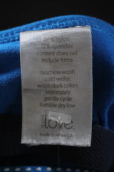 15Love Blue Stretch Knit Spaghetti Strap Tank Top Size Small