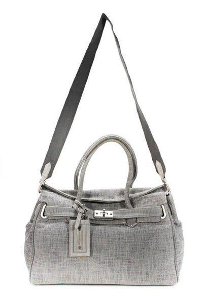 Brunello Cucinelli Gray Boucle Country Weekender Handbag