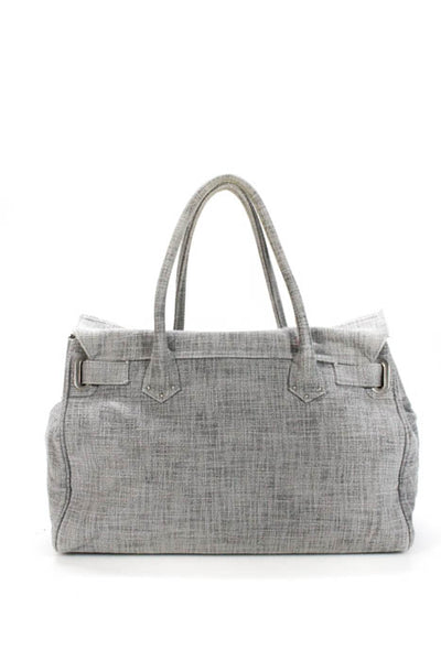 Brunello Cucinelli Gray Boucle Country Weekender Handbag