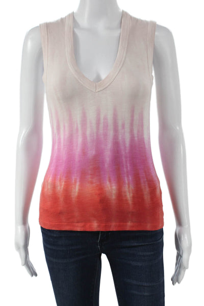 YFB Womens Sleeveless V-Neck Basic Tank Cotton Ombre Multicolor Size S