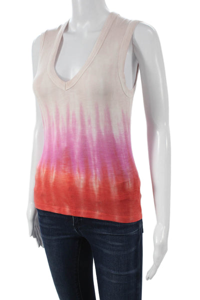 YFB Womens Sleeveless V-Neck Basic Tank Cotton Ombre Multicolor Size S