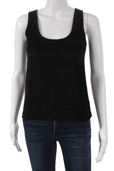 Goldie Womens Basic Tank Black Modal Scoop Neck Sleeveless Size XS