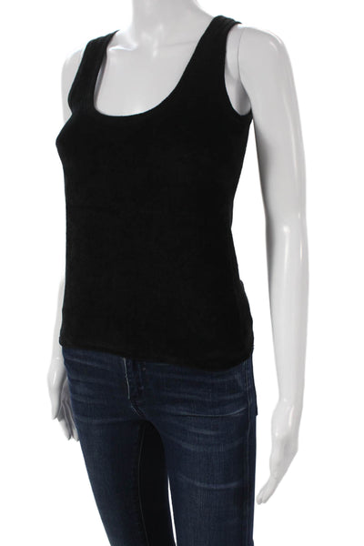 Goldie Womens Basic Tank Black Modal Scoop Neck Sleeveless Size XS