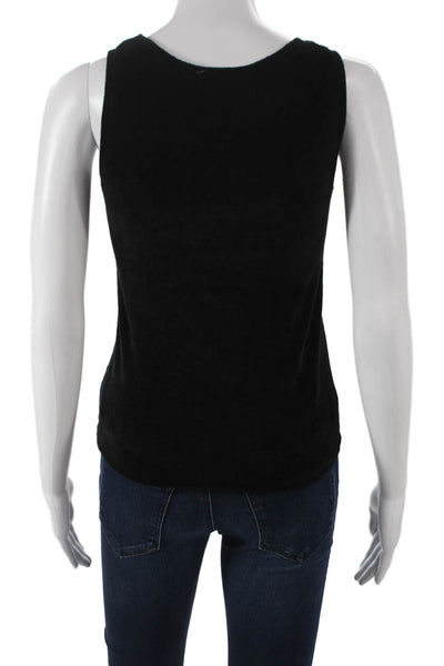 Goldie Womens Basic Tank Black Modal Scoop Neck Sleeveless Size XS