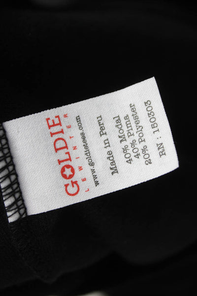 Goldie Womens Basic Tank Black Modal Scoop Neck Sleeveless Size XS