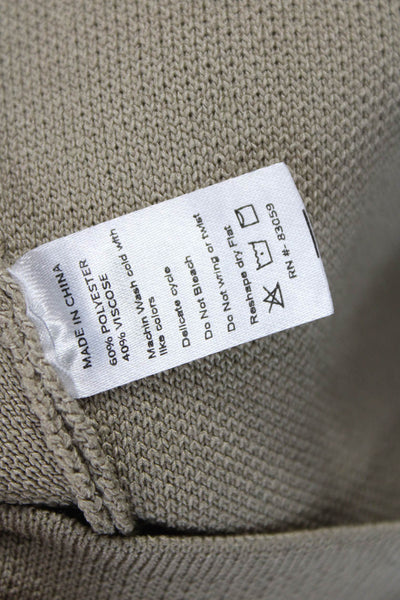 Drew Women Camisole Square Neck Beige Polyester Sleeveless Pullover Size M