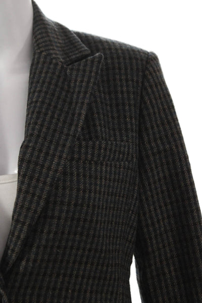 Rails Womens Basic Jacket Gray Check Button Long Sleeve Polyester Size XS