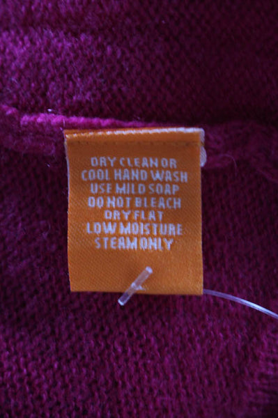 Christopher Fischer Hot Pink Cashmere One Button Cardigan Sweater Size Large