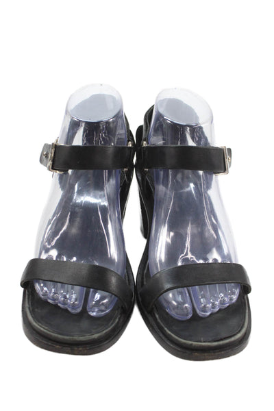 Rag & Bone Womens Leather Ankle Strap Sandal Heels Black Size 38 8