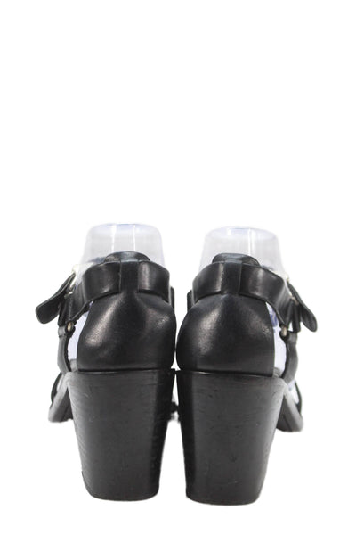 Rag & Bone Womens Leather Ankle Strap Sandal Heels Black Size 38 8