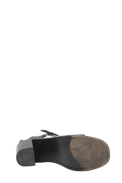 Rag & Bone Womens Leather Ankle Strap Sandal Heels Black Size 38 8