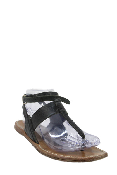 Rag & Bone Womens Leather Thong Slingbacks Sandals Black Size Size 39 9