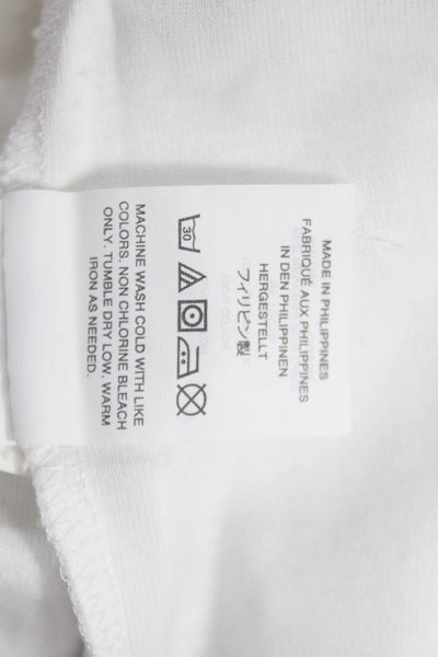 J Crew Women Basic White Cotton Crew Neck T-Shirt Short Sleeve Size S